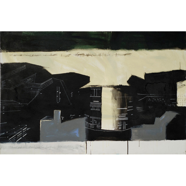 Michael Jensen, paintings: A Two-Line Grid